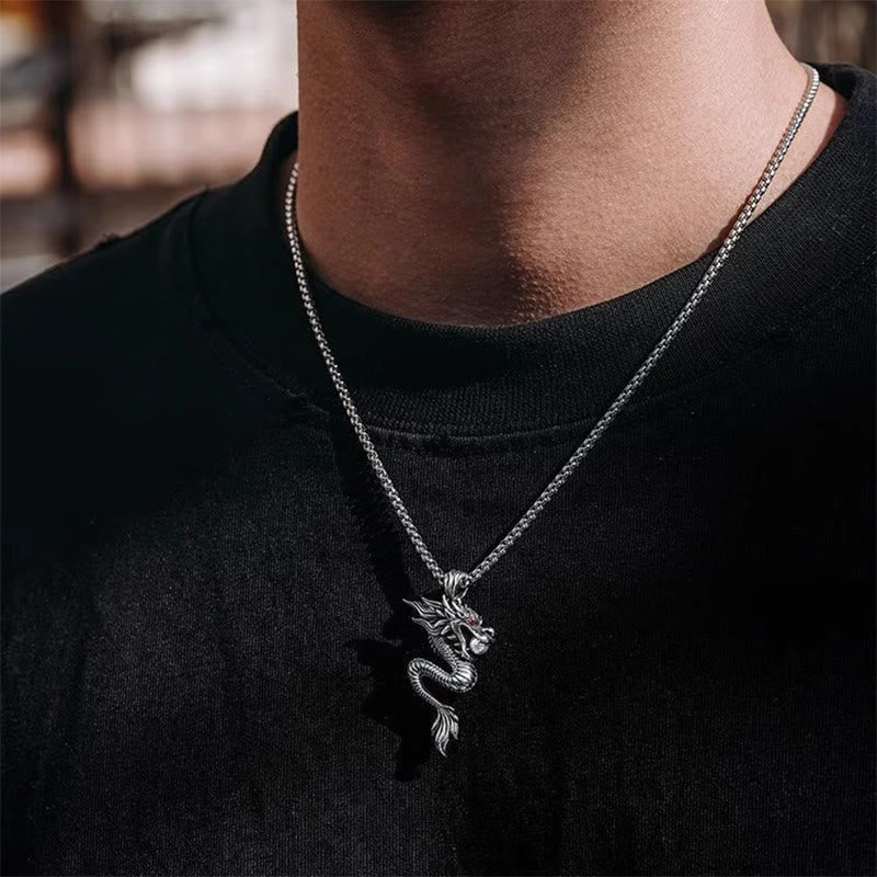 Nimara Ritual Dragon Copper Balance Luck Necklace Pendant