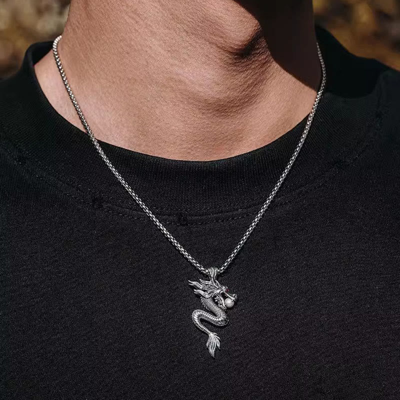 Nimara Ritual Dragon Copper Balance Luck Necklace Pendant