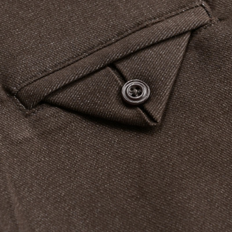 Nimara Ritual Fall Solid Buttons Down Men's Stand Collar Long Sleeve Cotton Shirt