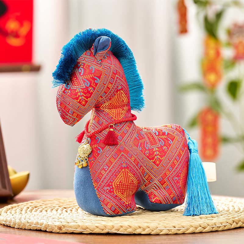 Nimara Ritual Year Of The Horse Red String Embroidery Ingot Tassel Decoration