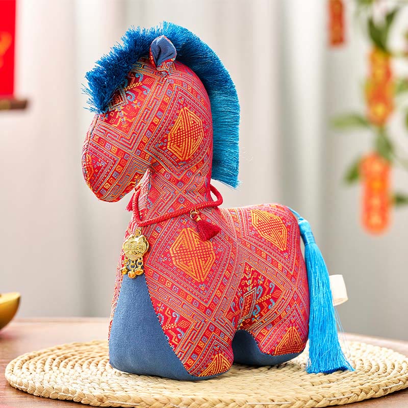 Nimara Ritual Year Of The Horse Red String Embroidery Ingot Tassel Decoration
