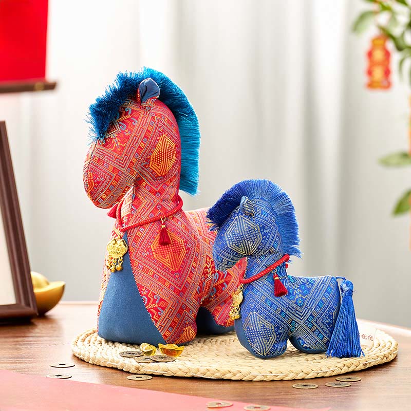 Nimara Ritual Year Of The Horse Red String Embroidery Ingot Tassel Decoration