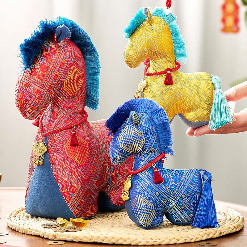 Nimara Ritual Year Of The Horse Red String Embroidery Ingot Tassel Decoration