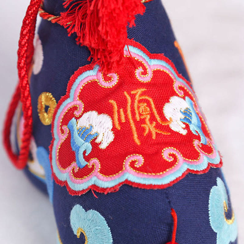 Nimara Ritual Year of the Horse Copper Red String Fu Character Embroidery Prosperity Home Decoration