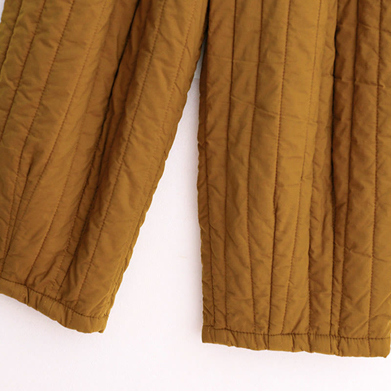 Nimara Ritual Winter Plain Color Blocking Design Cotton Women's Harem Pants With Pockets