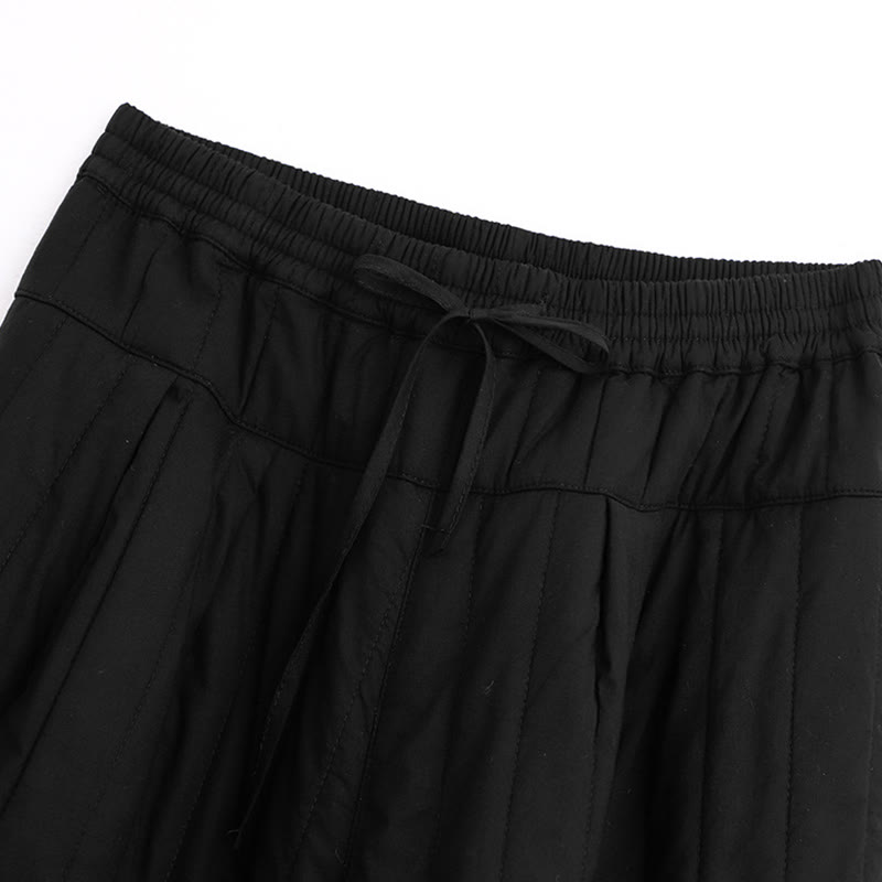 Nimara Ritual Winter Plain Color Blocking Design Cotton Women's Harem Pants With Pockets
