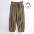 Nimara Ritual Winter Plain Color Blocking Design Cotton Women's Harem Pants With Pockets