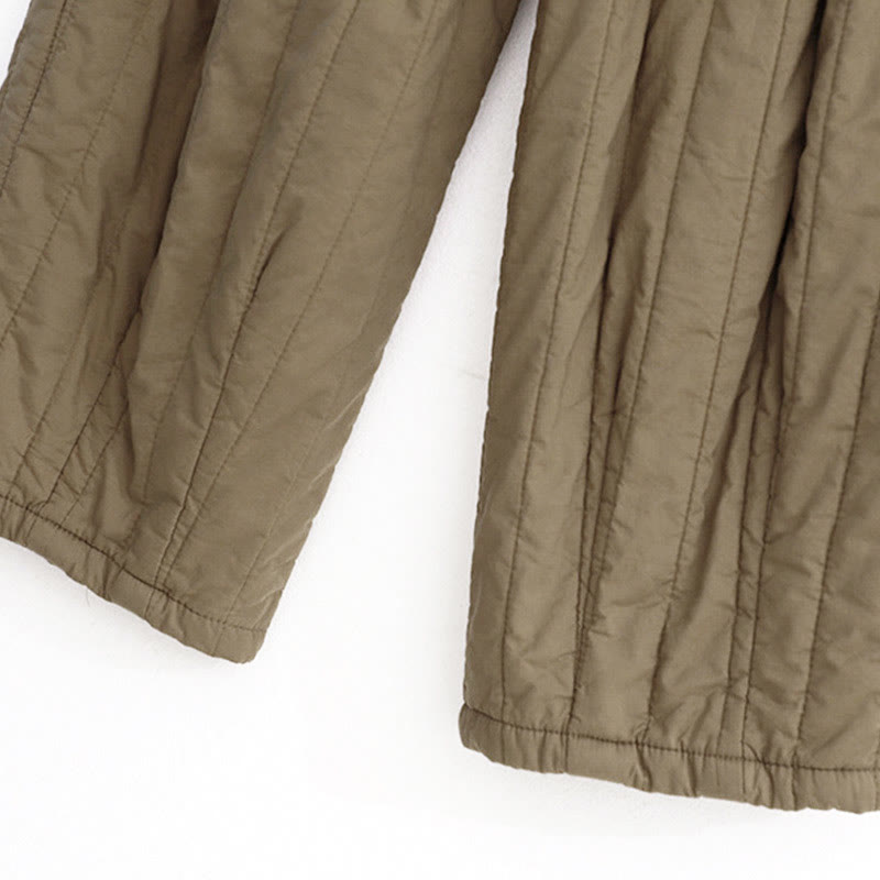 Nimara Ritual Winter Plain Color Blocking Design Cotton Women's Harem Pants With Pockets