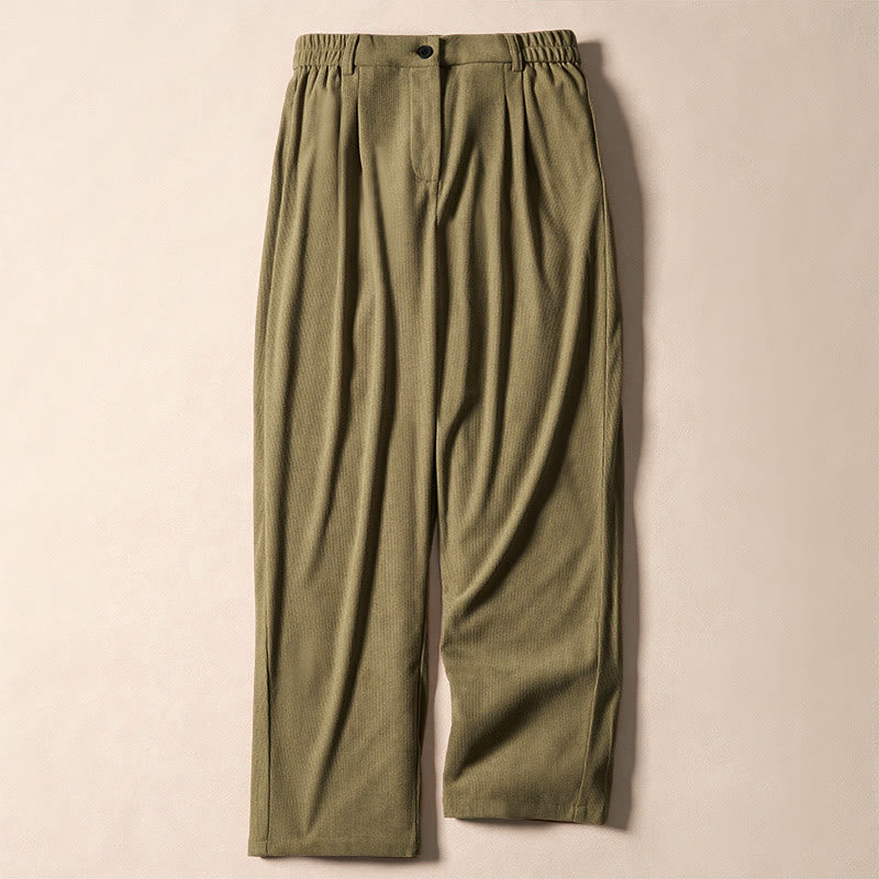 Nimara Ritual Commute Fall Corduroy Women's Harem High Waist Pants With Pockets