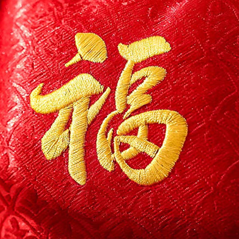 Nimara Ritual Embroidery Year Of The Horse Fu Character Copper Coin Shape Red String Hanging Decoration
