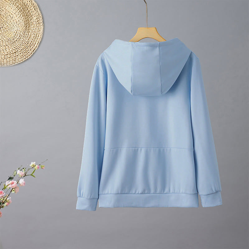 Nimara Ritual Fall Embroidery Bear Long Sleeve Women's Hoodie