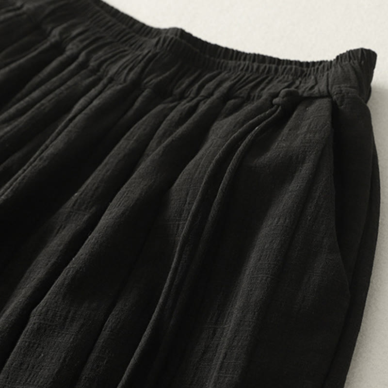 Nimara Ritual Plain Cotton Polyester Thick Women's Pants With Pockets