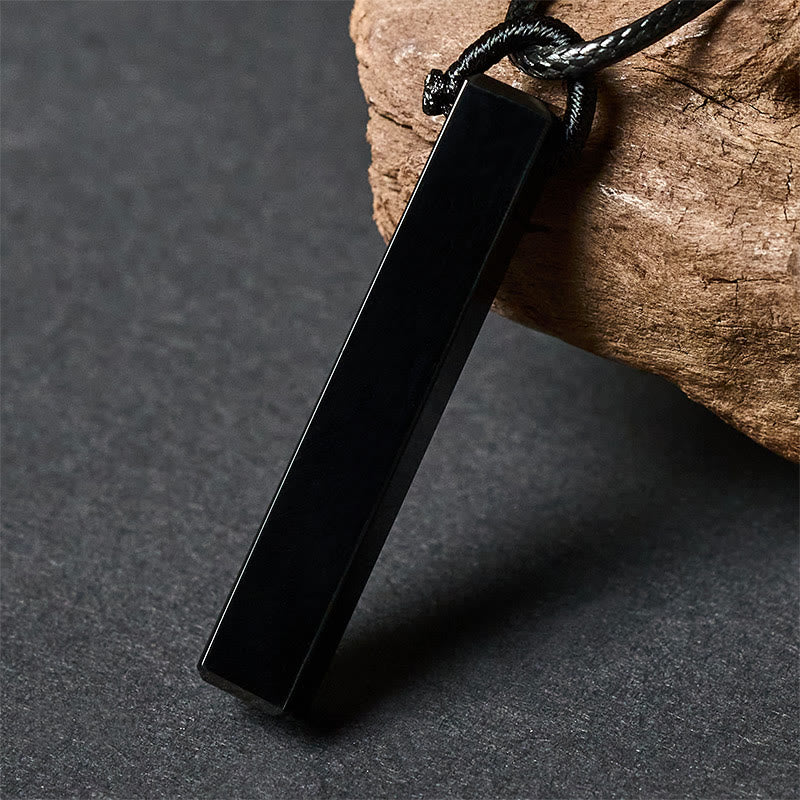 Nimara Ritual Black Obsidian Blue Sandstone Transformation Necklace Pendant