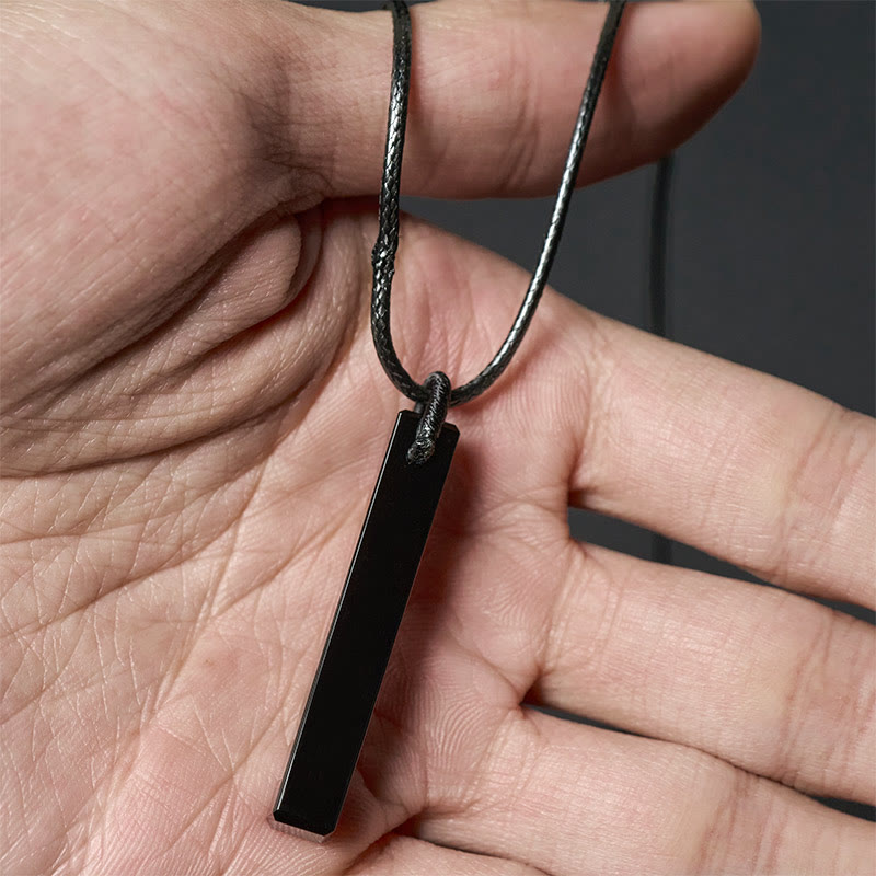 Nimara Ritual Black Obsidian Blue Sandstone Transformation Necklace Pendant
