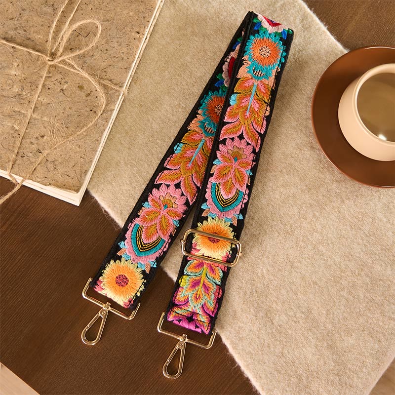Nimara Ritual Multicolor Sunflower Embroidery Adjustable Handbags Crossbody Shoulder Bag Straps