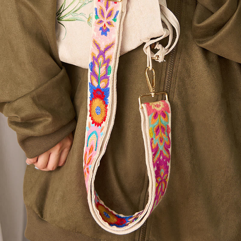 Nimara Ritual Multicolor Sunflower Embroidery Adjustable Handbags Crossbody Shoulder Bag Straps