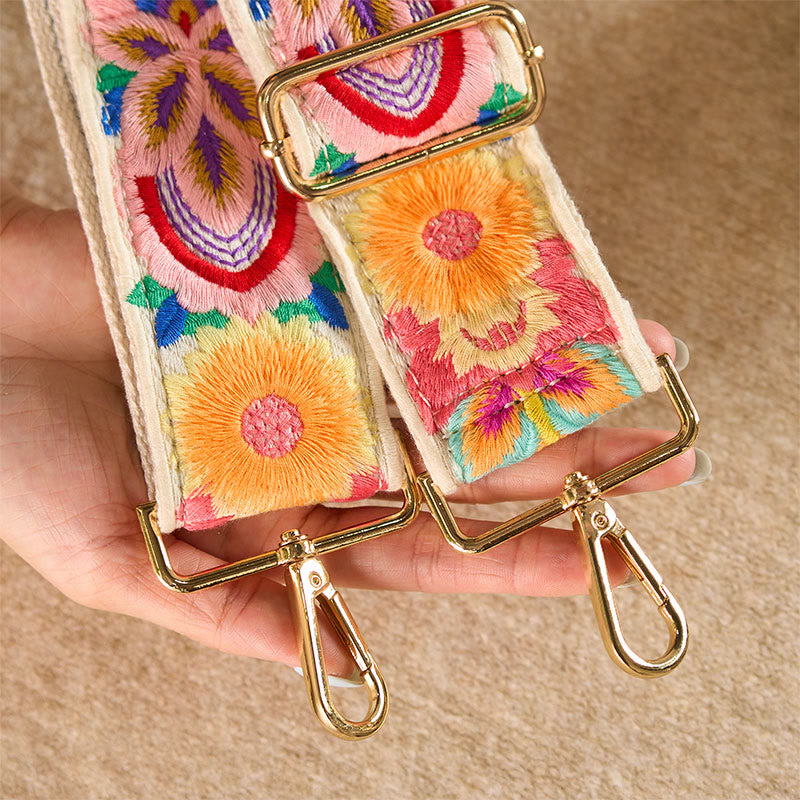 Nimara Ritual Multicolor Sunflower Embroidery Adjustable Handbags Crossbody Shoulder Bag Straps