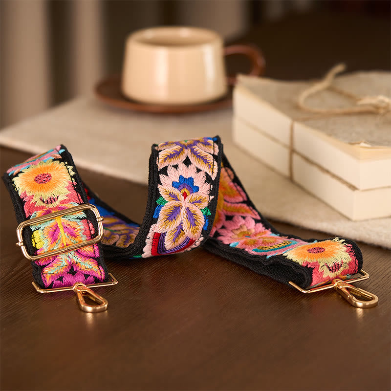 Nimara Ritual Multicolor Sunflower Embroidery Adjustable Handbags Crossbody Shoulder Bag Straps