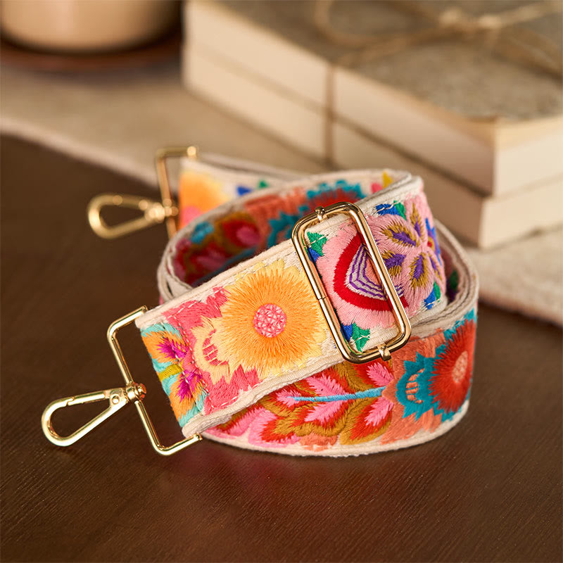 Nimara Ritual Multicolor Sunflower Embroidery Adjustable Handbags Crossbody Shoulder Bag Straps