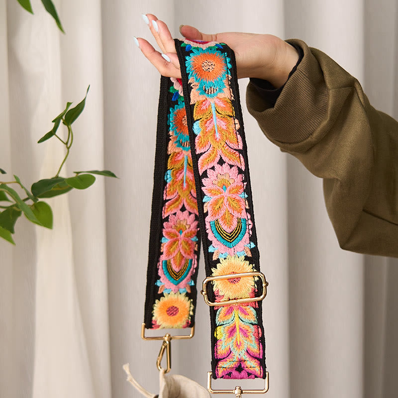 Nimara Ritual Multicolor Sunflower Embroidery Adjustable Handbags Crossbody Shoulder Bag Straps