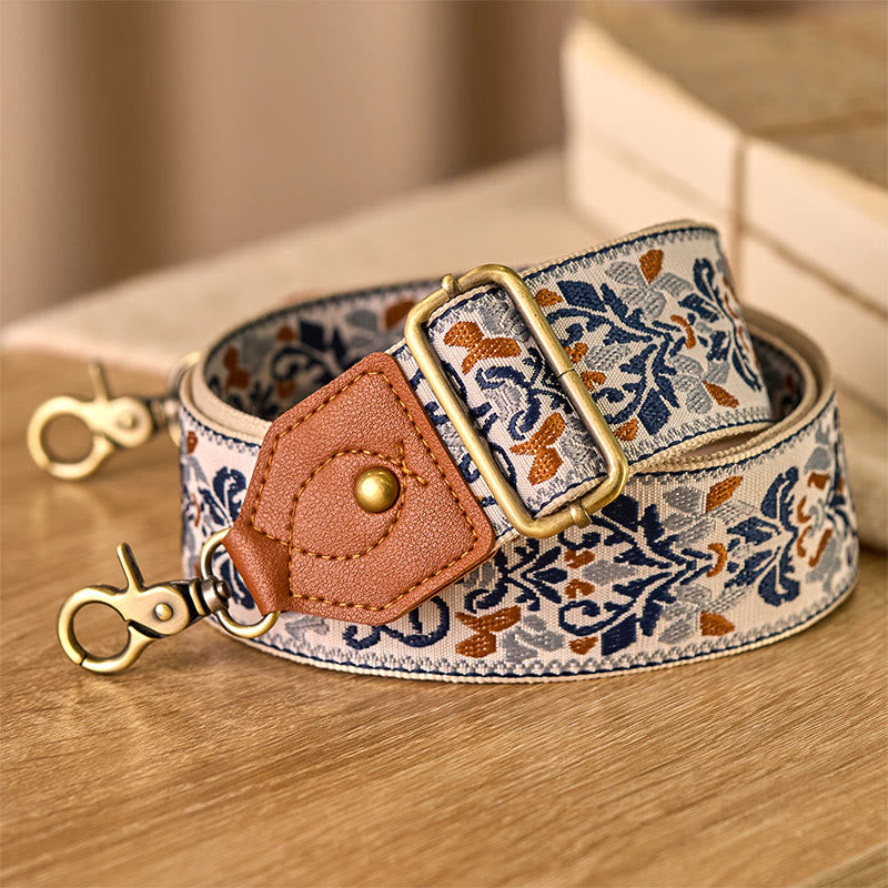 Nimara Ritual Flower Geometric Embroidery Adjustable Handbags Crossbody Shoulder Bag Straps Replacement