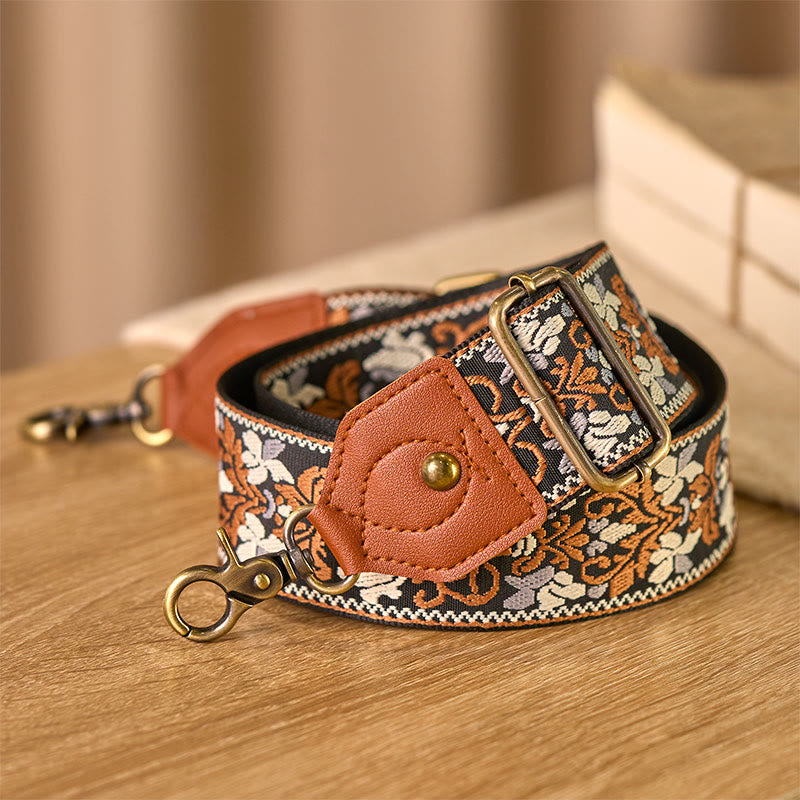 Nimara Ritual Flower Geometric Embroidery Adjustable Handbags Crossbody Shoulder Bag Straps Replacement