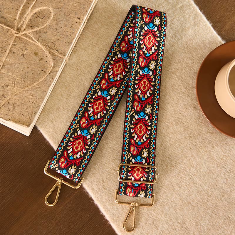 Nimara Ritual Bohemian Flower Geometric Stripes Embroidery Adjustable Handbags Crossbody Shoulder Bag Purse Straps Replacement