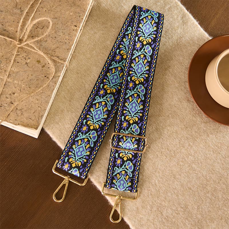 Nimara Ritual Bohemian Flower Geometric Stripes Embroidery Adjustable Handbags Crossbody Shoulder Bag Purse Straps Replacement