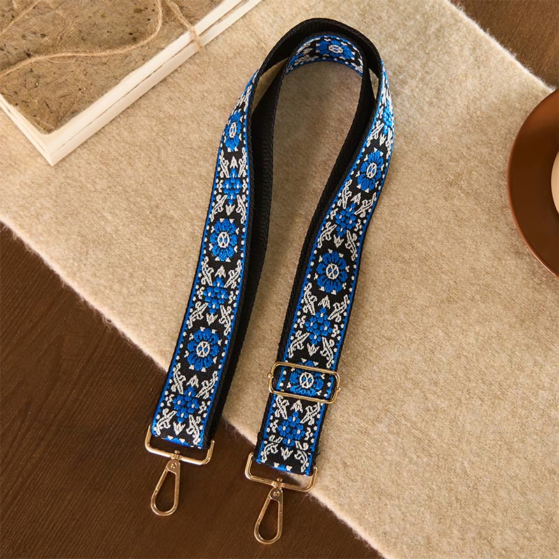 Nimara Ritual Bohemian Round Flower Geometric Embroidery Adjustable Handbags Crossbody Shoulder Bag Purse Straps Replacement