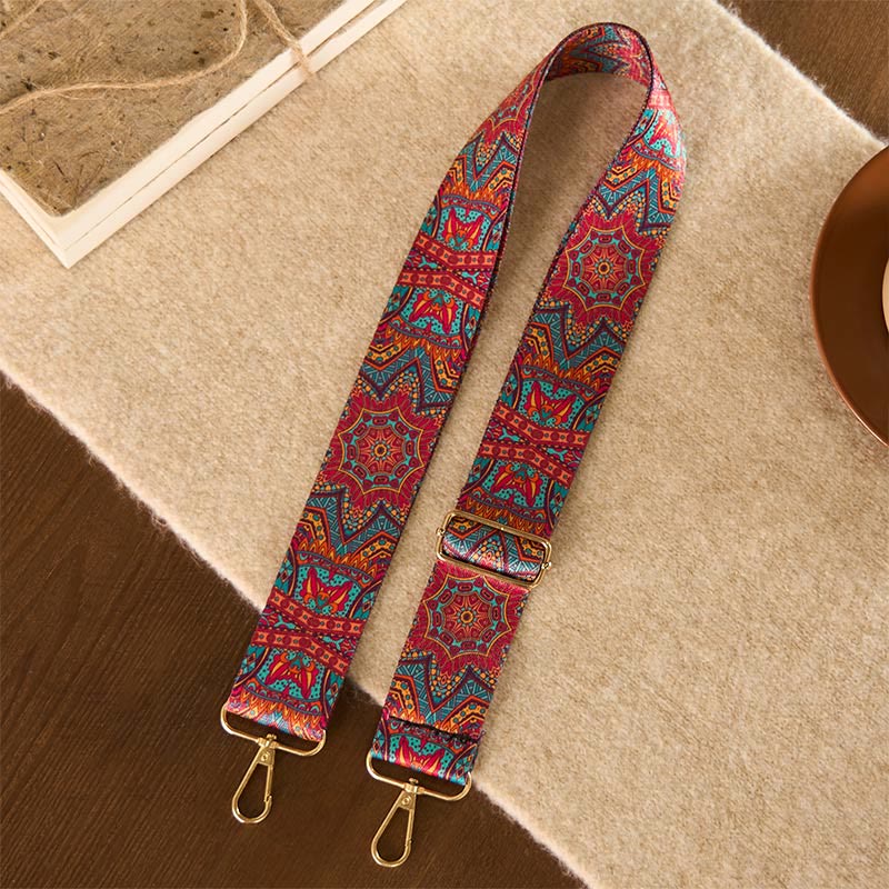 Nimara Ritual Bohemian Red Mandara Geometric Adjustable Handbags Crossbody Shoulder Bag Purse Straps Replacement