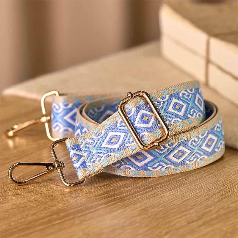 Nimara Ritual Boho Rhombus Quadrilateral Stripe Geometric Jacquard Adjustable Handbags Crossbody Shoulder Bag Straps Replacement