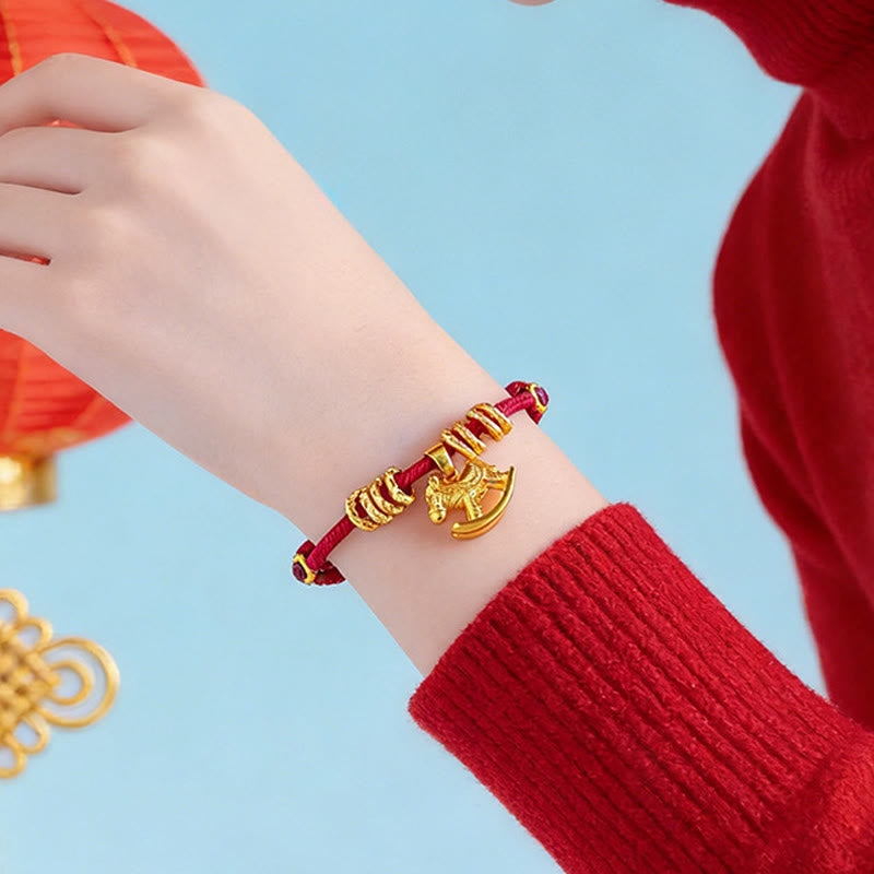 Nimara Ritual Year Of The Horse Simple Horse Circle Charm Rope Faith Bracelet