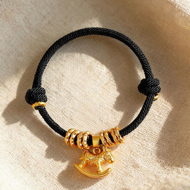 Nimara Ritual Year Of The Horse Simple Horse Circle Charm Rope Faith Bracelet