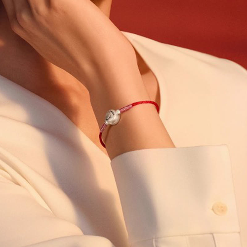 Nimara Ritual Year of the Horse 999 Sterling Silver Red String Luck Bracelet