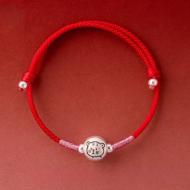 Nimara Ritual Year of the Horse 999 Sterling Silver Red String Luck Bracelet