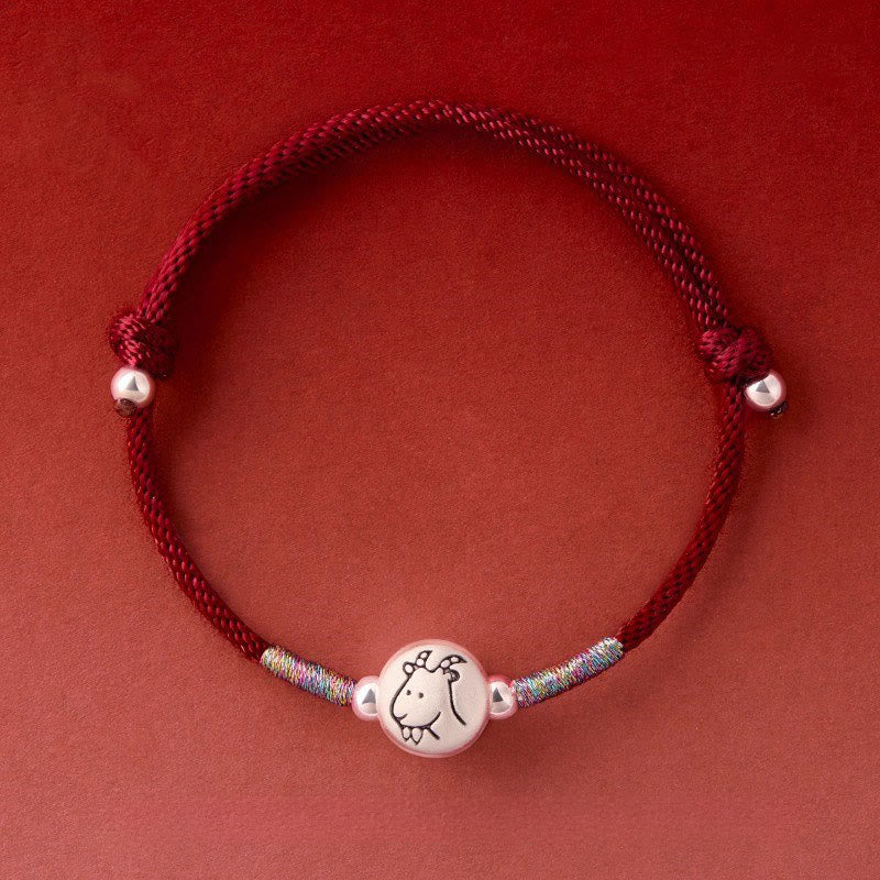 Nimara Ritual Year of the Horse 999 Sterling Silver Red String Luck Bracelet