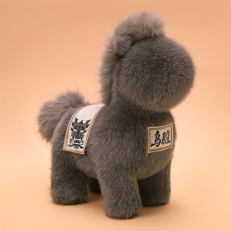 Nimara Ritual Year Of The Horse Embroidered Saddle Pad Plush Doll Home Decoration