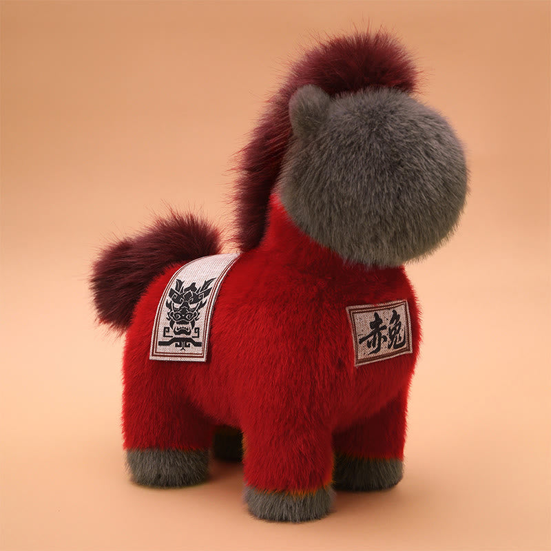Nimara Ritual Year Of The Horse Embroidered Saddle Pad Plush Doll Home Decoration