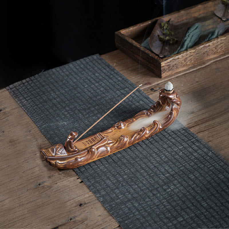 Nimara Ritual Small Boat Cicada Home Decoration Incense Burner