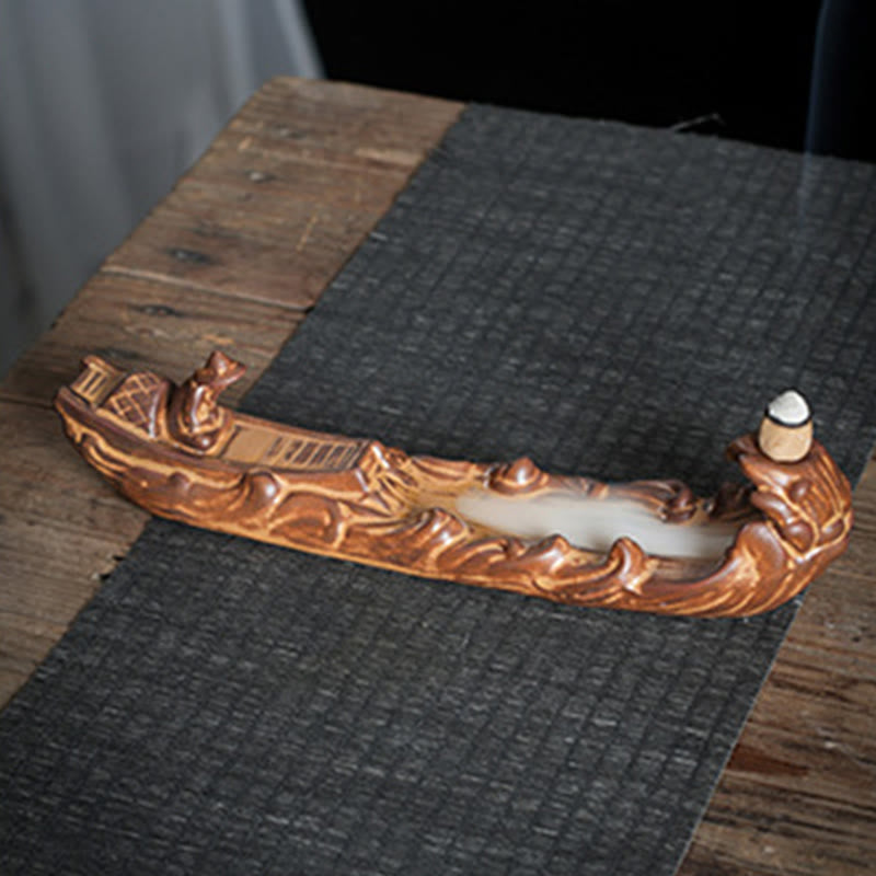 Nimara Ritual Small Boat Cicada Home Decoration Incense Burner