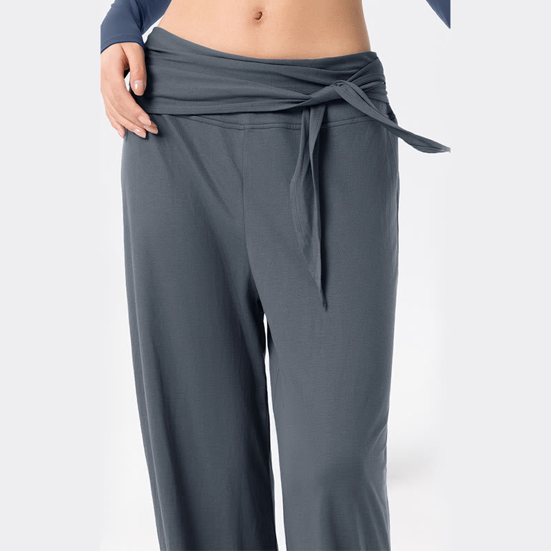Nimara Ritual Casual Lace-up Breathable Sports Women's Wide Leg Pants