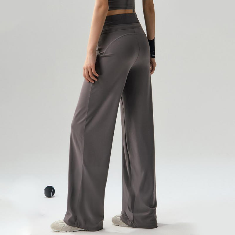 Nimara Ritual Casual Drawstring Yoga Sports Gym Elastic Waist Women's Wide Leg Pants