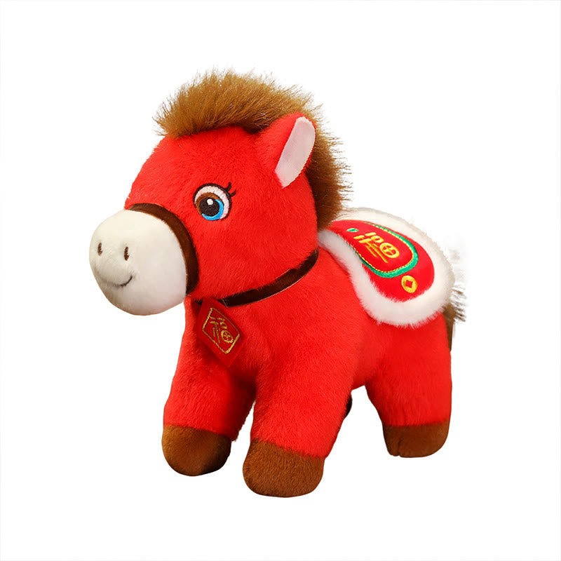 Nimara Ritual Year Of The Horse Fu Character Plush Horse Doll Prosperity Fortune Home Decoration