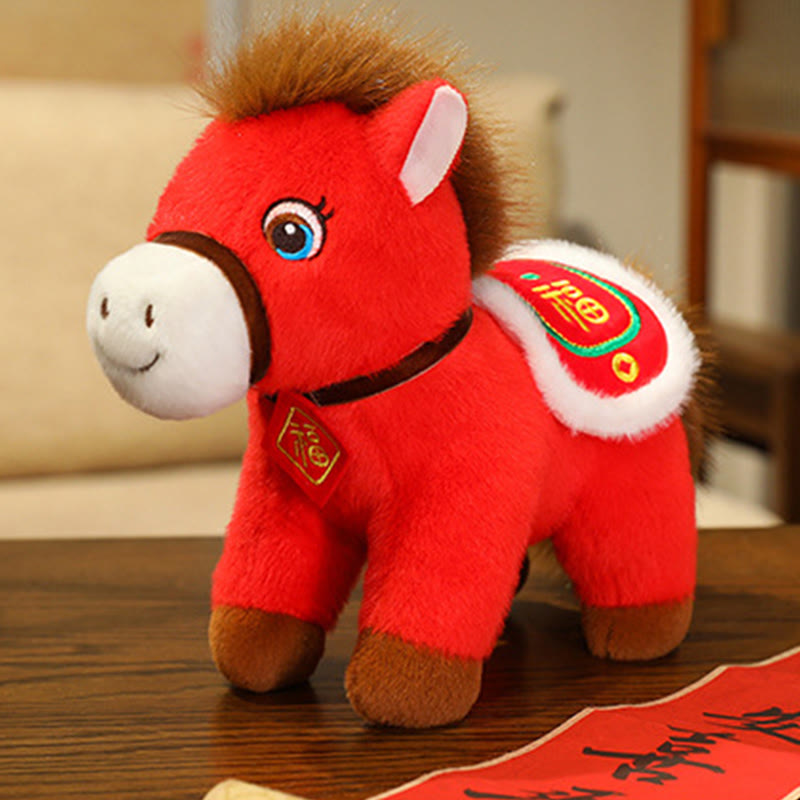 Nimara Ritual Year Of The Horse Fu Character Plush Horse Doll Prosperity Fortune Home Decoration