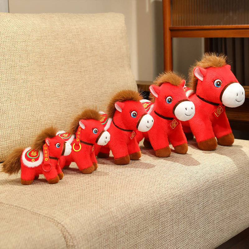 Nimara Ritual Year Of The Horse Fu Character Plush Horse Doll Prosperity Fortune Home Decoration