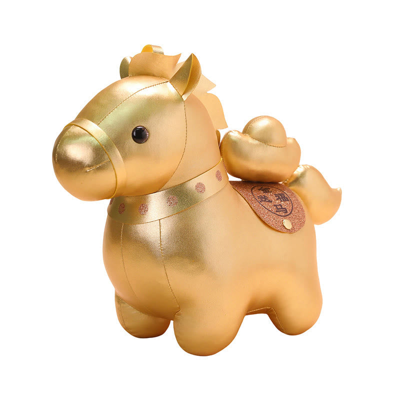 Nimara Ritual Year Of The Horse Gold Ingot Cute Pony Doll Prosperity Home Decoration