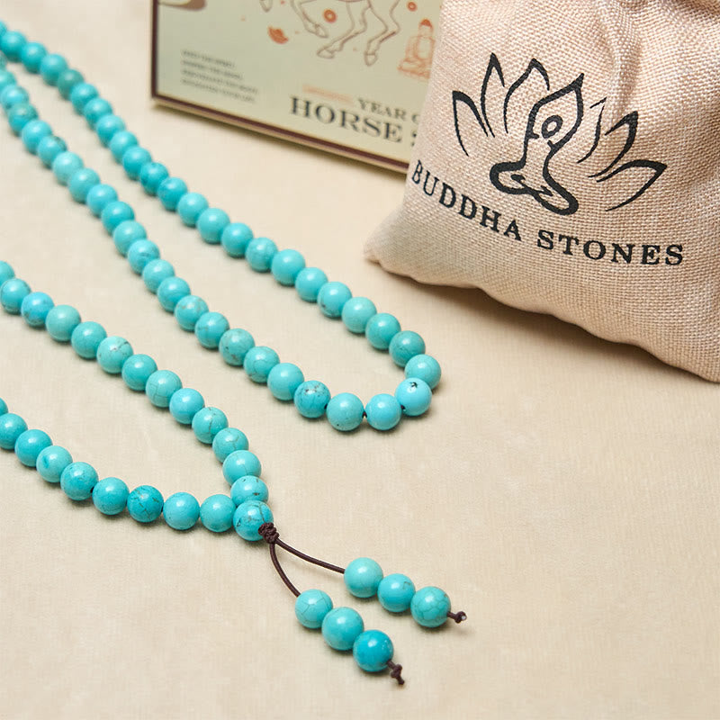 Nimara Ritual 108 Beads Turquoise Wisdom Balance Mala