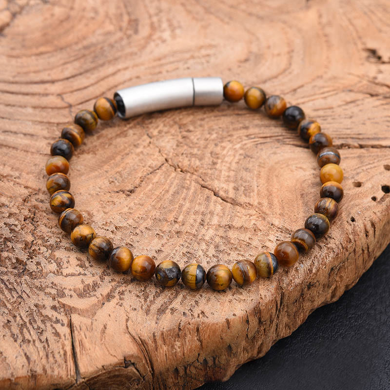 Nimara Ritual Turquoise Black Glitter Stone Tiger Eye Positive Bracelet