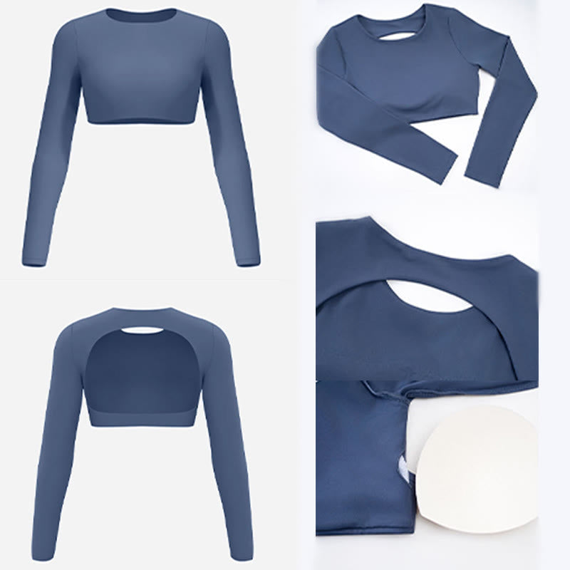 Nimara Ritual Long Sleeve Backless Bra Sports Fitness Yoga Women's Tank Top