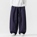 Nimara Ritual Winter Commute Plain Drawstring Design Men's Wide Leg Cotton Pants With Pockets